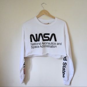 Vintage NASA Long-Sleeved Crop Top